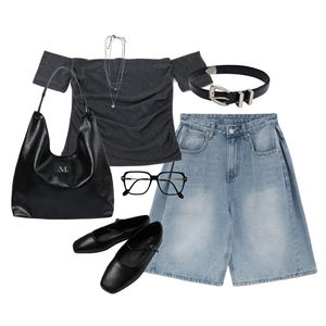 ShortPants,sleeveless,glasses 코디