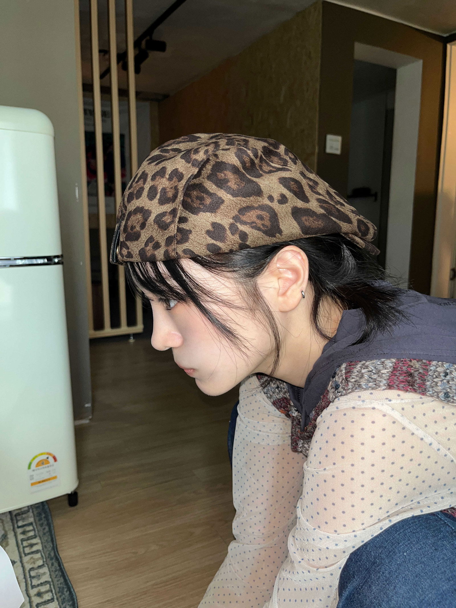 Snap Leopard Hunting Cap