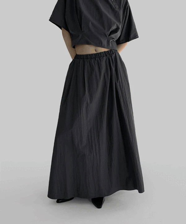 Voluminous Balloon Flare Maxi Long Skirt