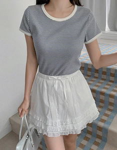 Calm Striped 13 Rappaban Sleeve T-shirt