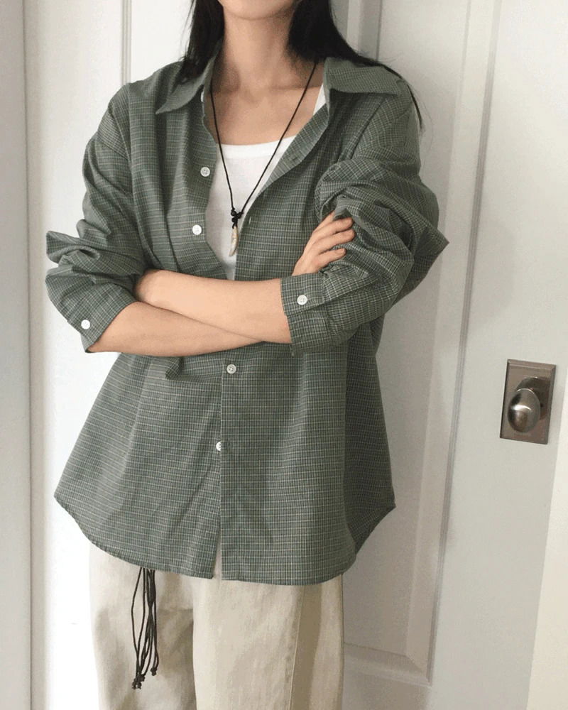 Skate Autumn Autumn Check Overfit Long Sleeve Shirt 衬衫