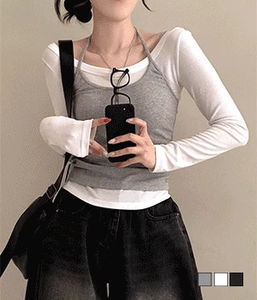 여리만능 홀터 긴팔 오프 보트넥 투피스 세트