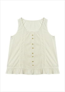 COREVER FRILL LACE SLEEVELESS IVORY