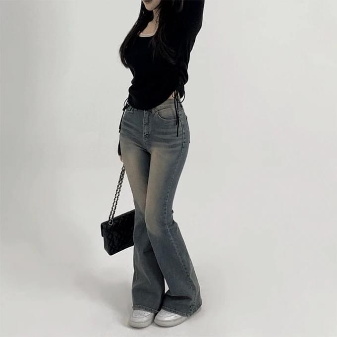 Lezel All-in-one Layered Shirring Long Sleeve Knitwear -4 colors (Ships Today)