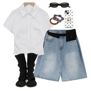 ShortPants,belt,shirt 코디