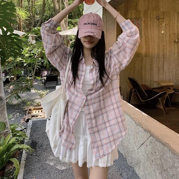 Michu casual check shirt Shirt (Ships Today)