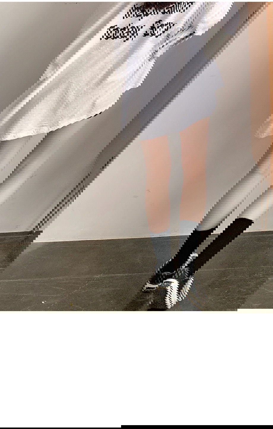 리리앤코 다운컬러 골지 무지 양말