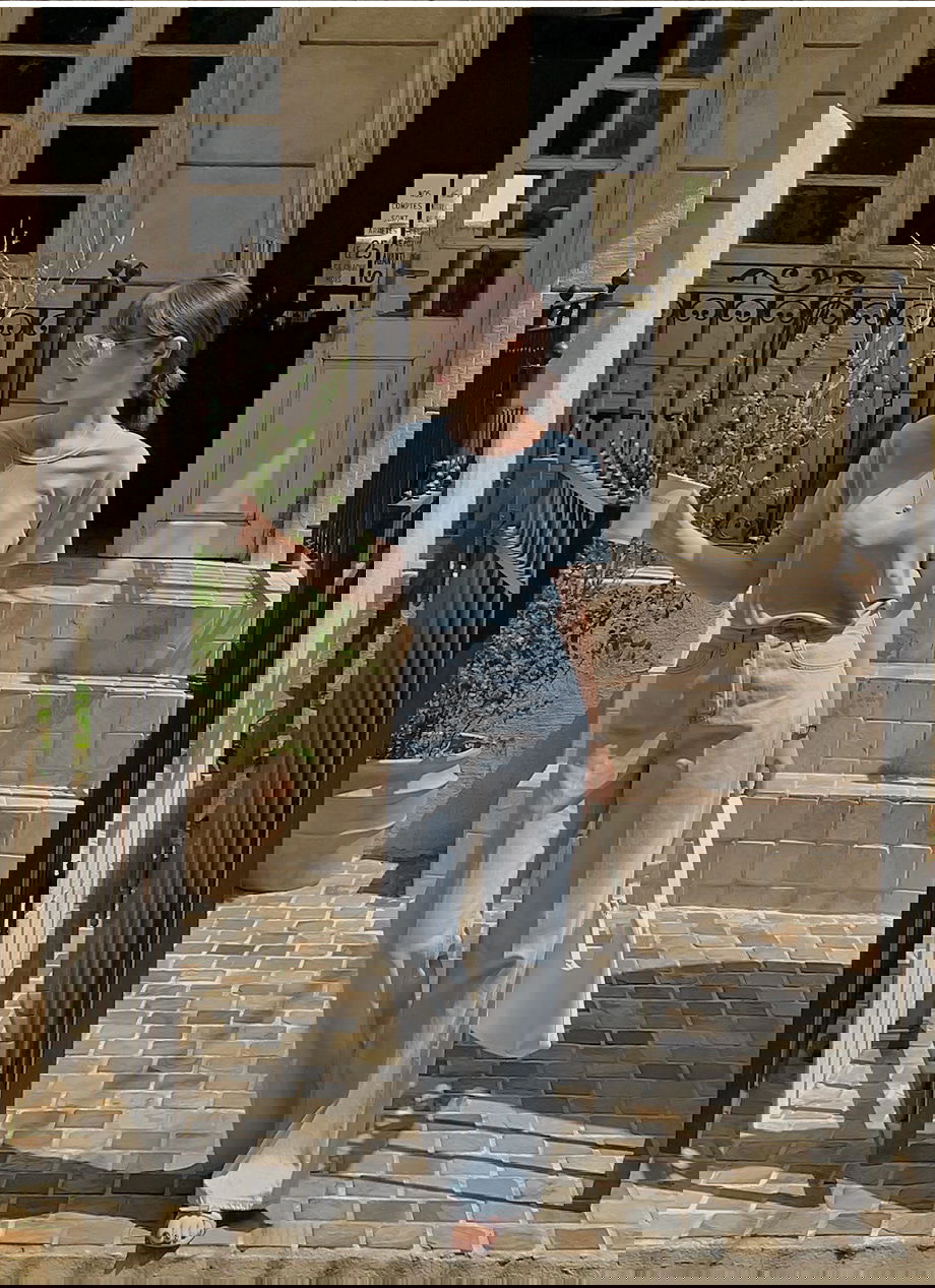 리리앤코 스코니티 썸머 코튼 워싱 와이드 데님 팬츠 청바지