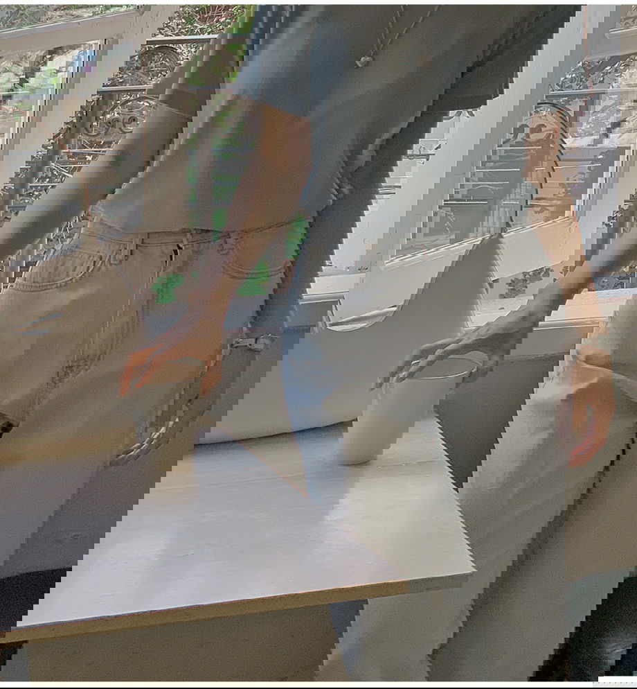 리리앤코 스코니티 썸머 코튼 워싱 와이드 데님 팬츠 청바지