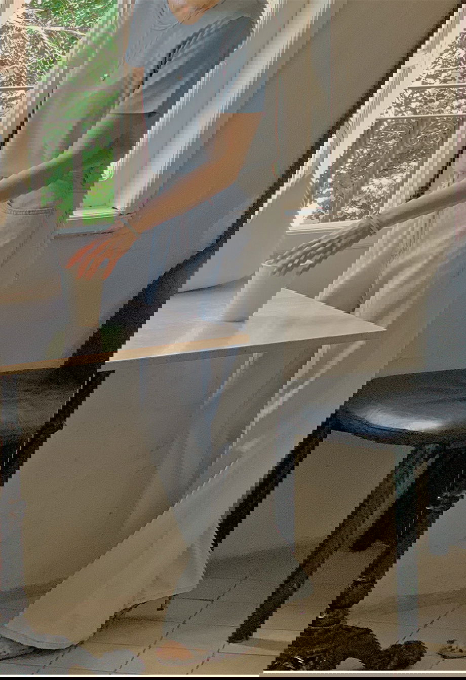 리리앤코 스코니티 썸머 코튼 워싱 와이드 데님 팬츠 청바지