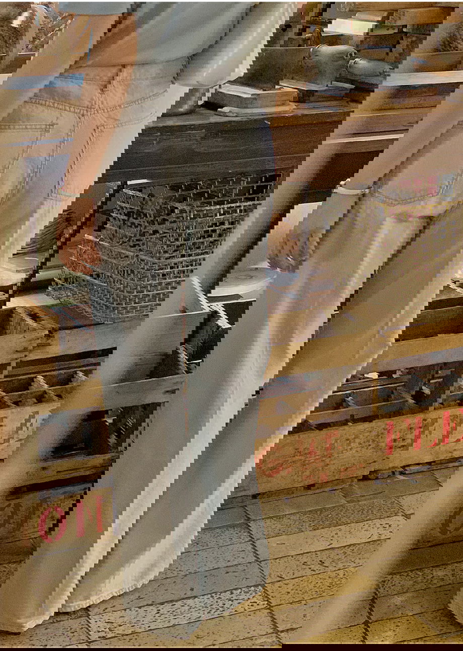 리리앤코 스코니티 썸머 코튼 워싱 와이드 데님 팬츠 청바지