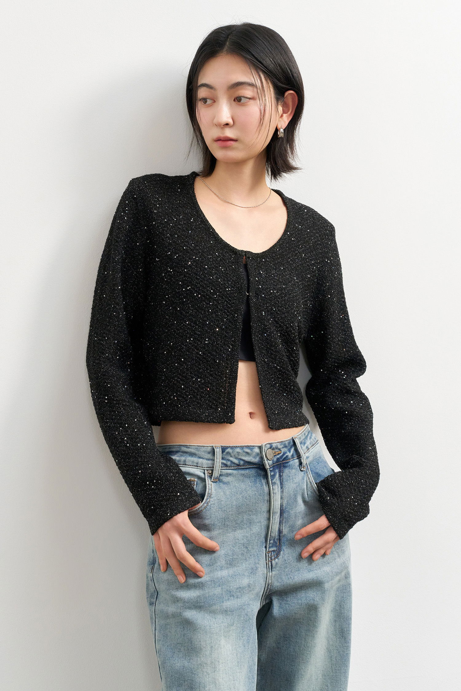 WOMAN Glitter Knitwear Cardigan