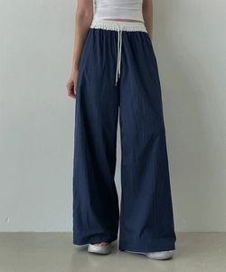 Levenda Summer Cooling Banding Color Block Wide Training Pants