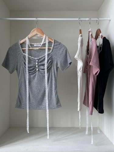 Tie lace t-shirt (Ships Today)