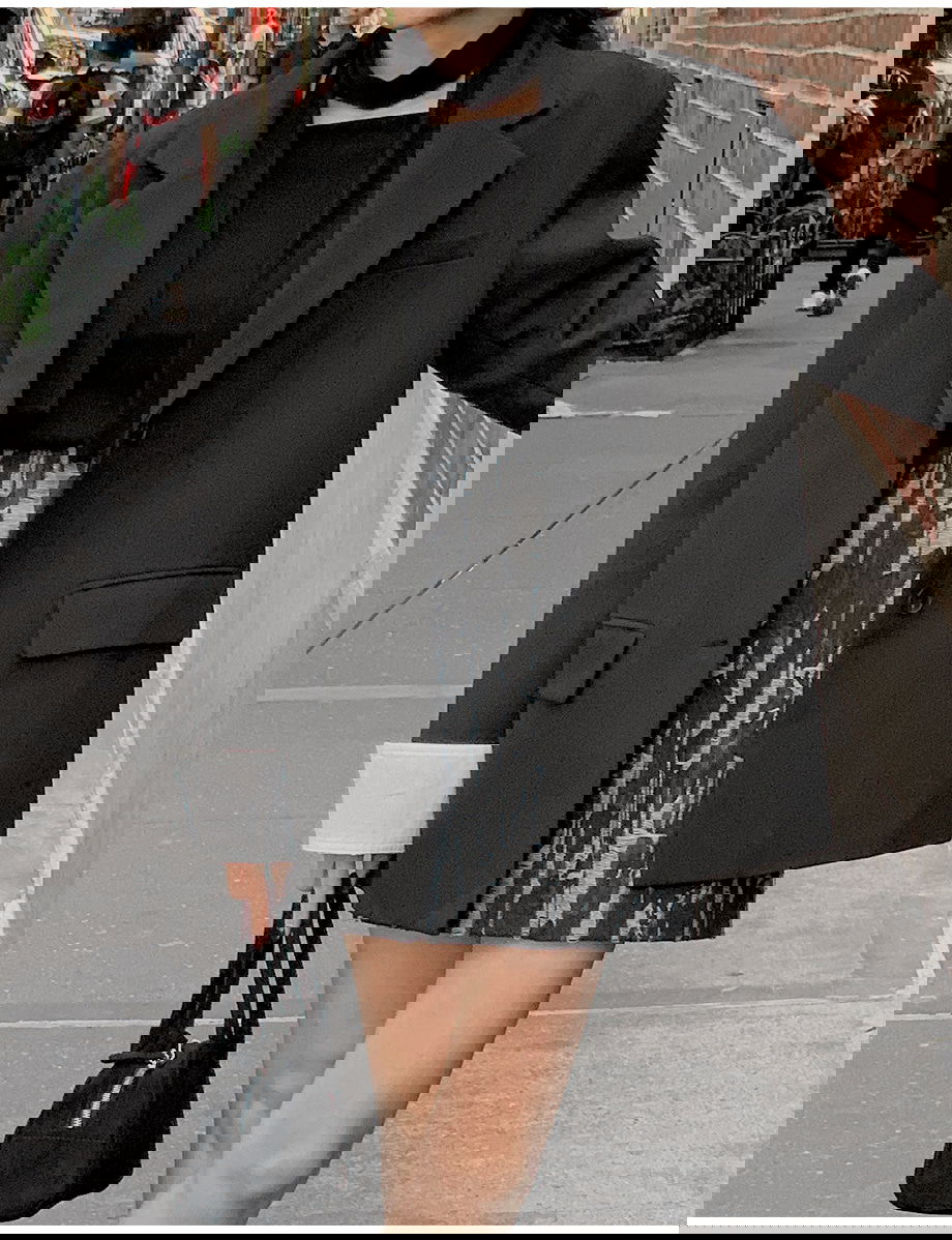 리리앤코 첸트벤 테일러드카라 셔츠 레이어드 자켓