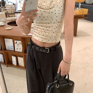 Rich Dot Halter Neck Sleeveless