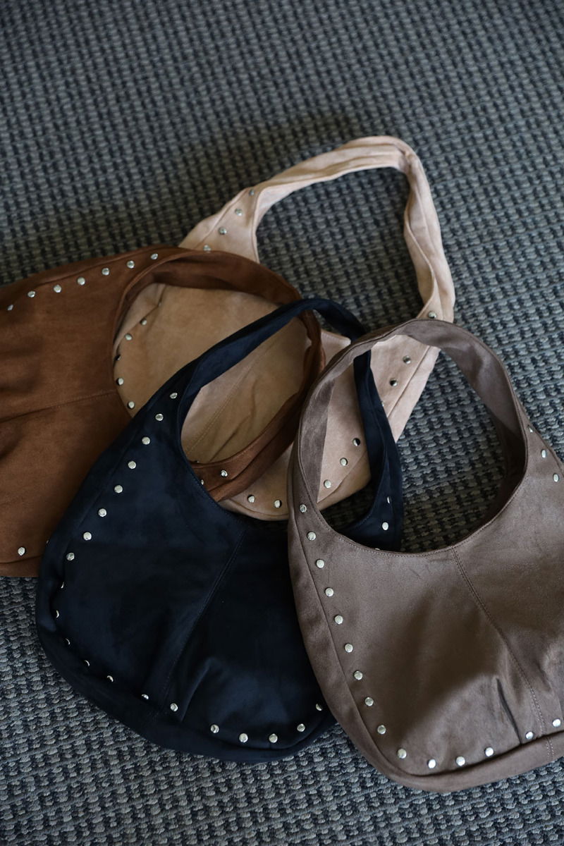 Sco Suede Studded Shoulder Bag