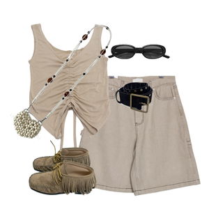 ShortPants,sleeveless,belt 코디