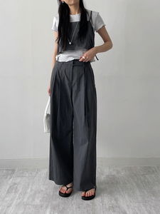 Popo Nylon Strap Wide Pants