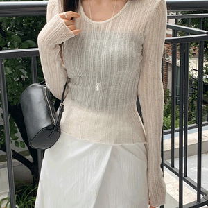 Antonson Linen Ribbed Slim Fit Long Sleeve T-Shirt - 6 Colors