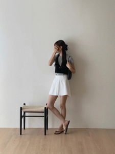 grain mini skirt