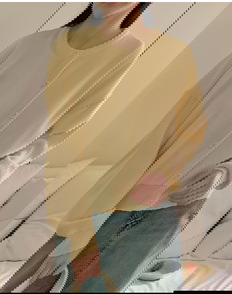 리리앤코 요니프랑 라운드넥 니트 가디건