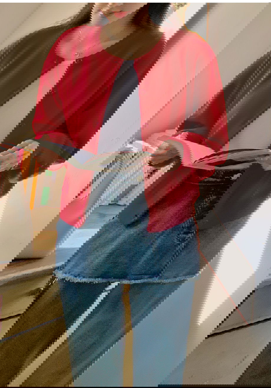 리리앤코 요니프랑 라운드넥 니트 가디건