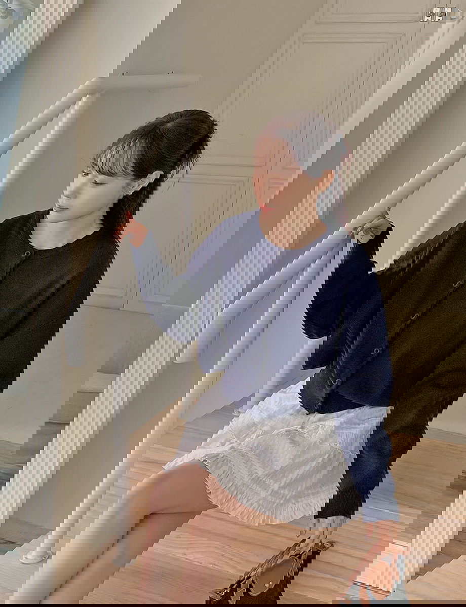 리리앤코 요니프랑 라운드넥 니트 가디건