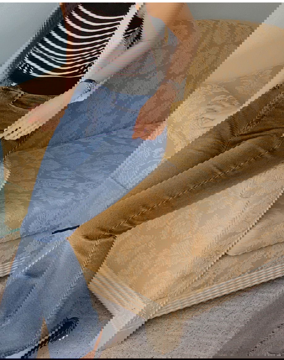 리리앤코 위크니프 속밴딩 스판 세미 부츠컷 데님 팬츠 청바지