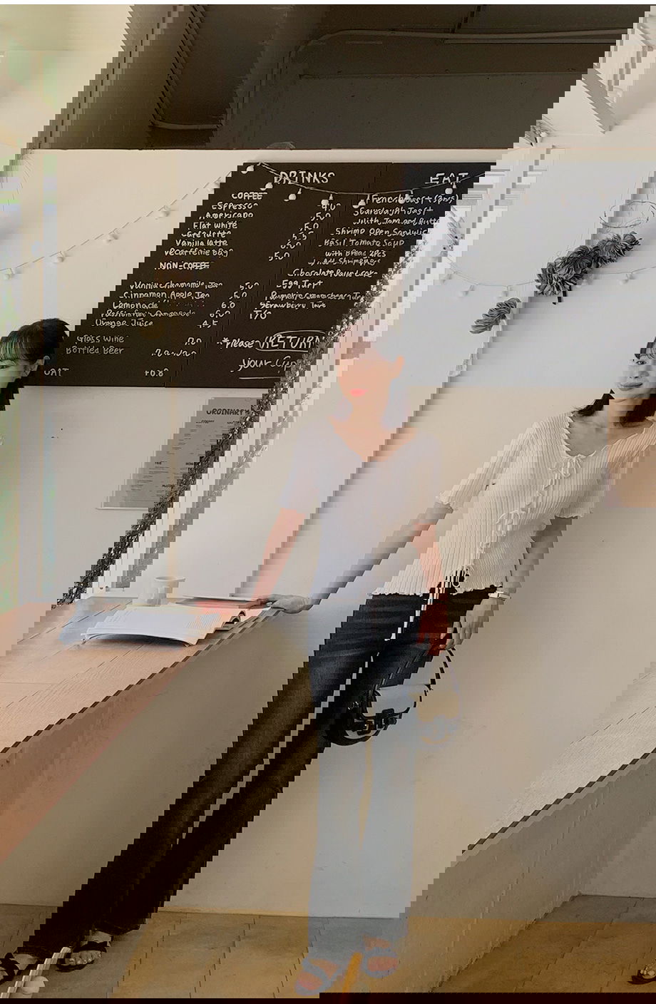 리리앤코 위크니프 속밴딩 스판 세미 부츠컷 데님 팬츠 청바지