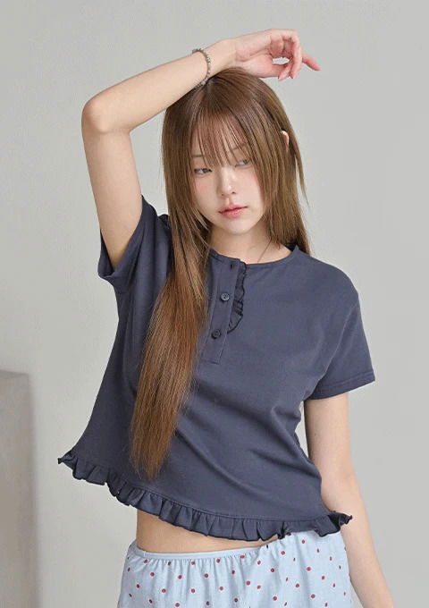 셔누 프릴 티셔츠
