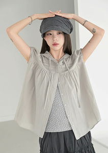 Artic Shirring Hooded Blouse