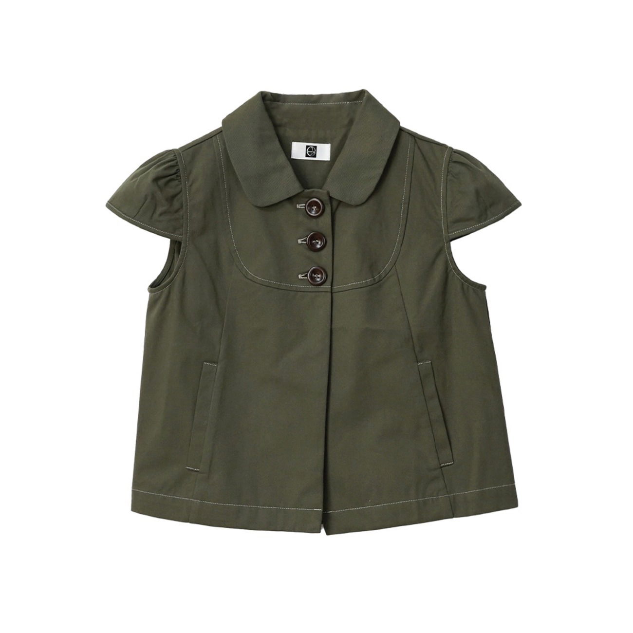 RIBEUDEU BUTTON JACKET KHAKI
