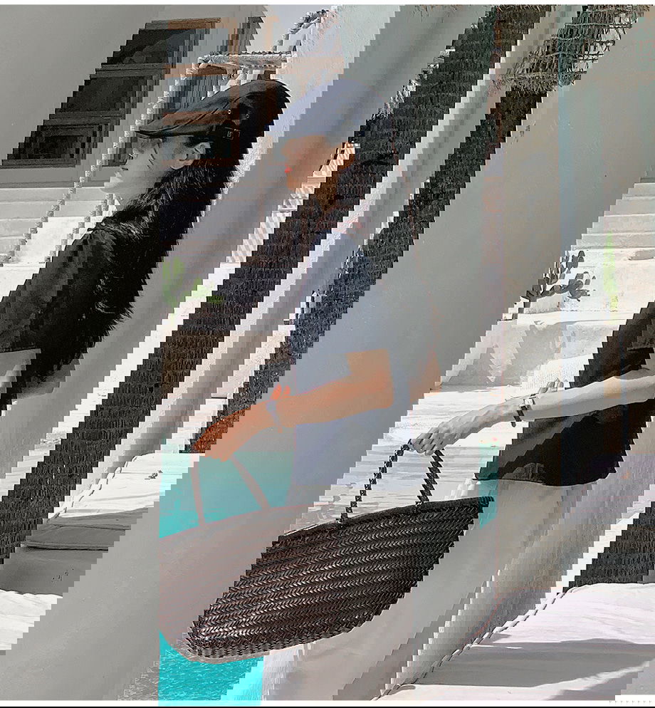 프론드밍 코튼 하트넥 페플럼 블라우스
