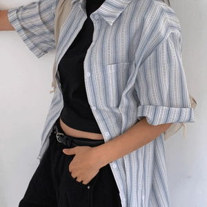Sydney Overfit Striped Summer Shirt (Shirt) 1 color