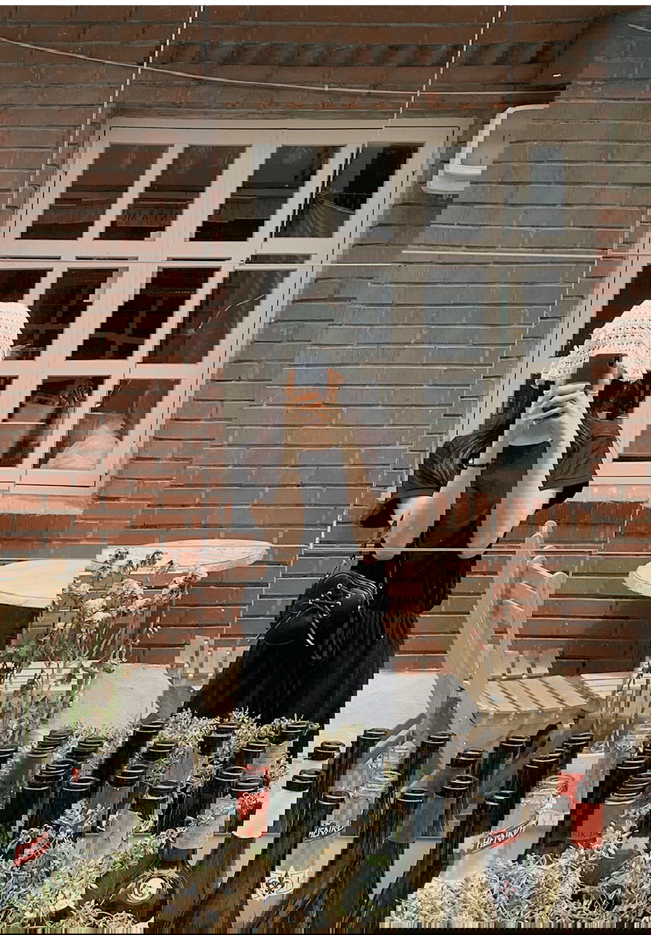 리리앤코 루딜리프 코튼 밴딩 루즈핏 롱 원피스