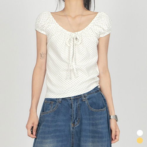 Dot Puff Two-Way T-Shirt TS046 短袖上衣