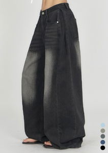 Side Pintuck Washing Cooling Denim DE033