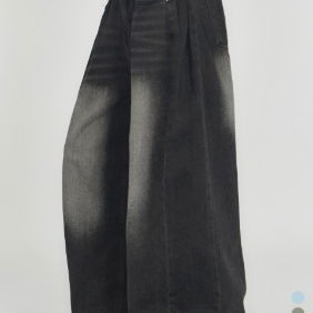 Side Pintuck Washing Cooling Denim DE033