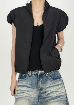 Puff Sleeve Half Windbreaker ZI005
