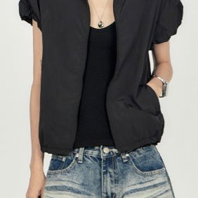 Puff Sleeve Half Windbreaker ZI005