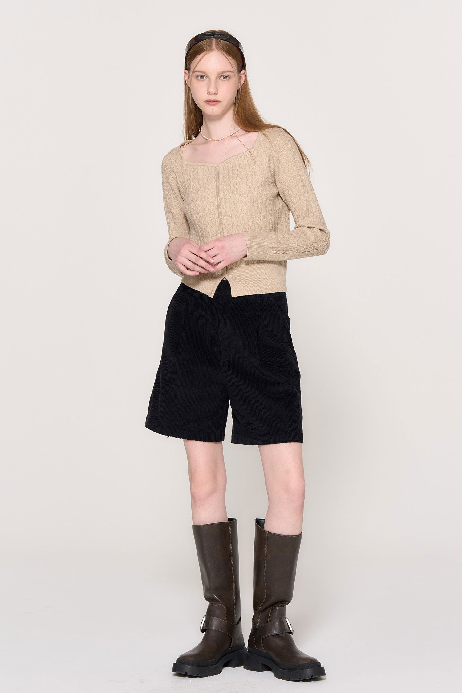 WOMAN Multi Cable Slit Pullover