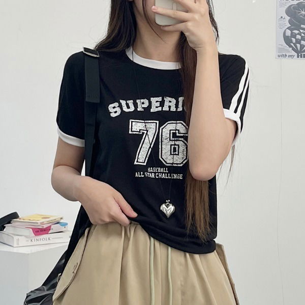 Superior Track Short Sleeve Crop Tee