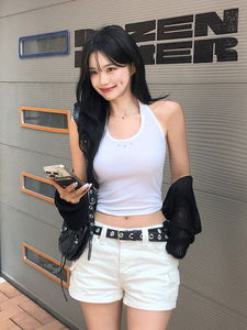 Martin Studded Halter Crop Sleeveless