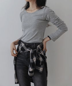 Amelie Basic Cotton Wide Neck Tee