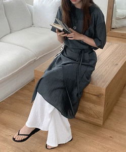 Moglo Tencel Wrap Long Dress