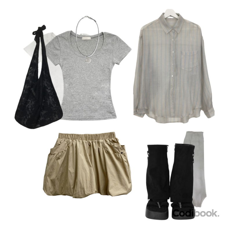 binary01 하이틴 레그워머,JASMINBELL 베이리 쫀쫀 베이직 쫀득 모달 스판 유넥 슬림 캡소매 반팔티 라인 티셔츠,JASMINBELL 베이리 쫀쫀 베이직 쫀득 모달 스판 유넥 슬림 캡소매 반팔티 라인 티셔츠등을 매치한 코디