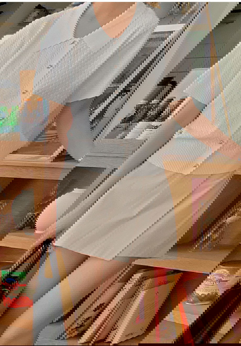 켄더리븐 케이블 카라 니트 가디건