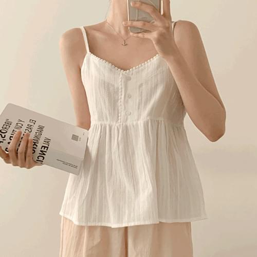 Everin Lace Frill Sleeveless Blouse (Ships Today)