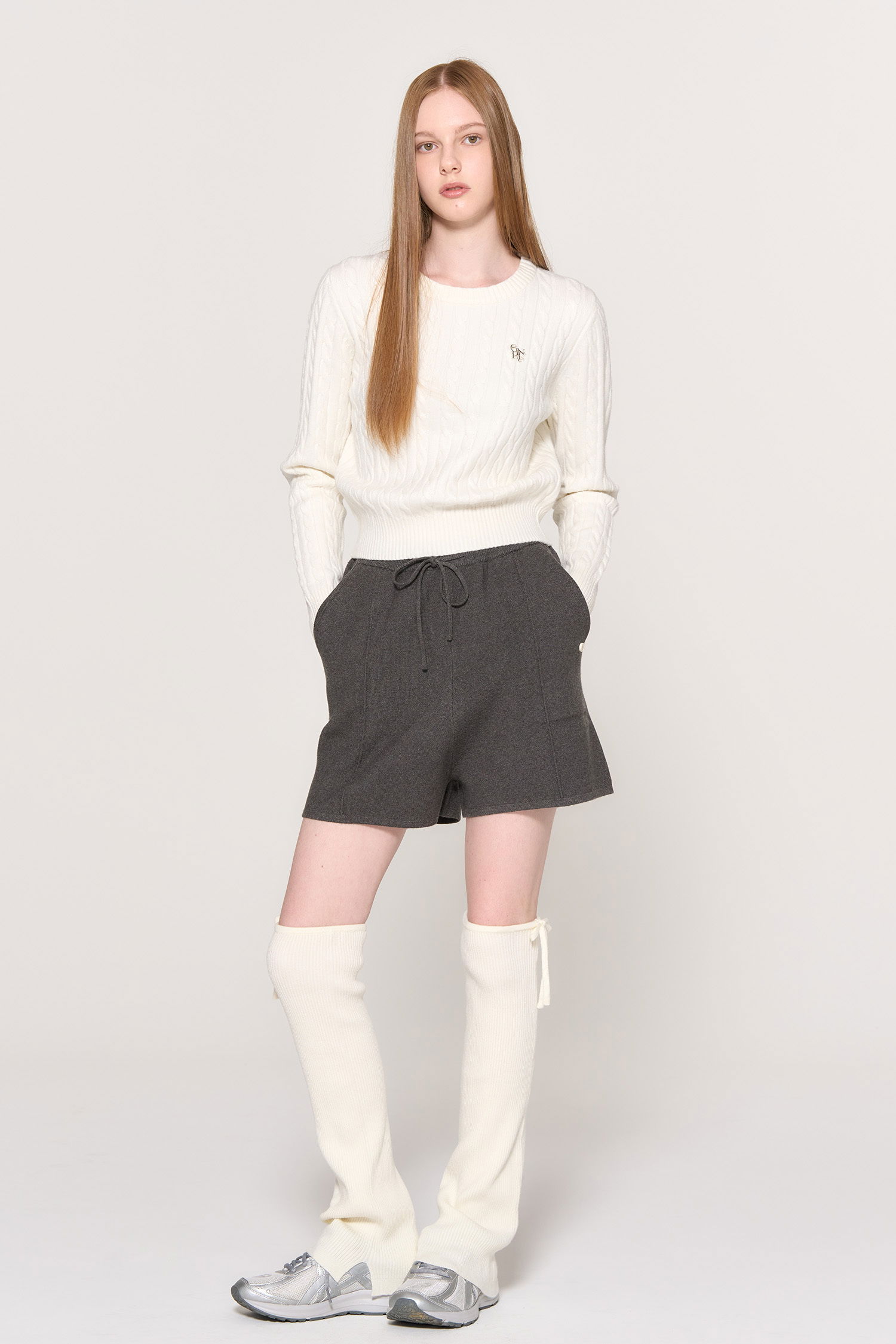 WOMAN Pintuck Knitwear Shorts